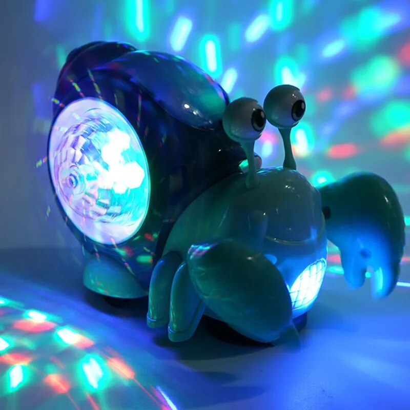Brinquedo de Caranguejo com Luzes, Música e Sensor de Obstáculos